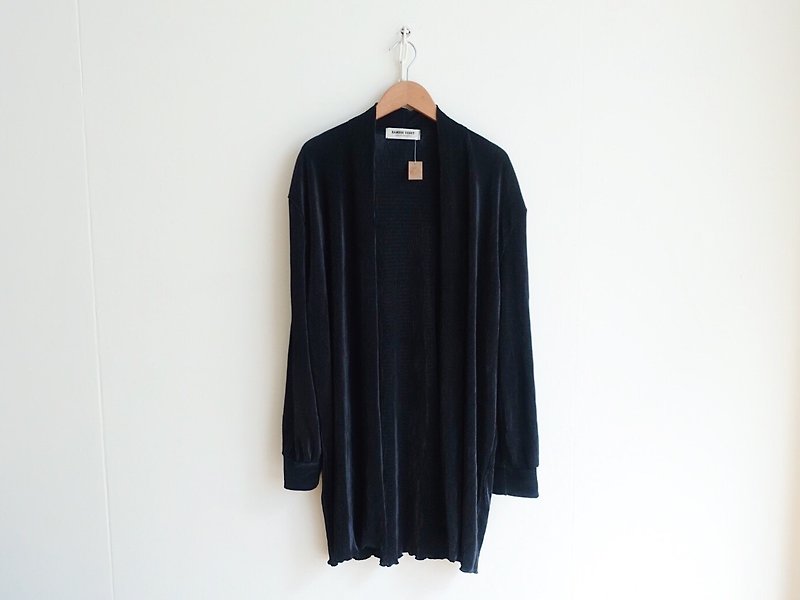 Vintage jacket / pleated blouse no.40 tk - เสื้อแจ็คเก็ต - เส้นใยสังเคราะห์ สีดำ