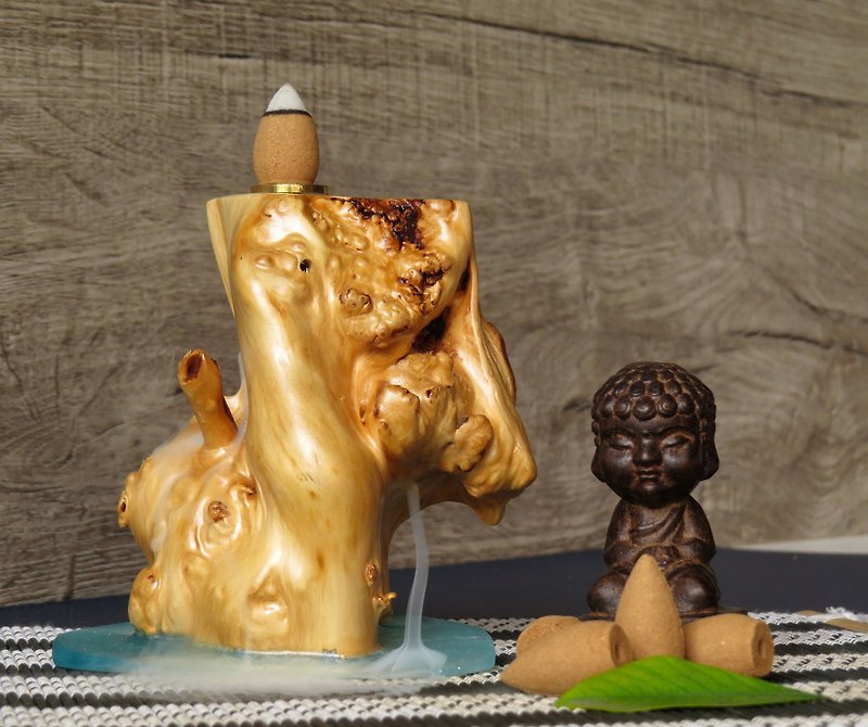 HO MOOD Natural Series-Handmade Backward Incense (Yapu-2) - Fragrances - Wood Brown