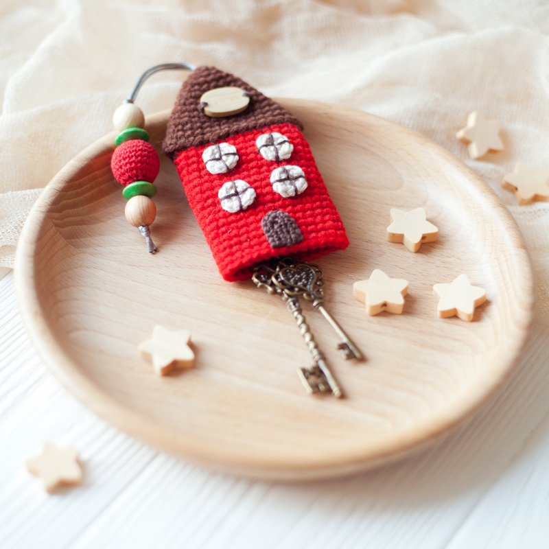 Crochet Pattern Tiny House Key Cover - Digital Item - 手工藝教學/工具書 - 其他材質 