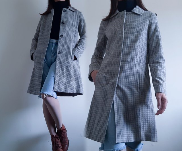 イタリア製　グレー ニット コート　CIVIDINI イタリア製グレー ニット コートCIVIDINI