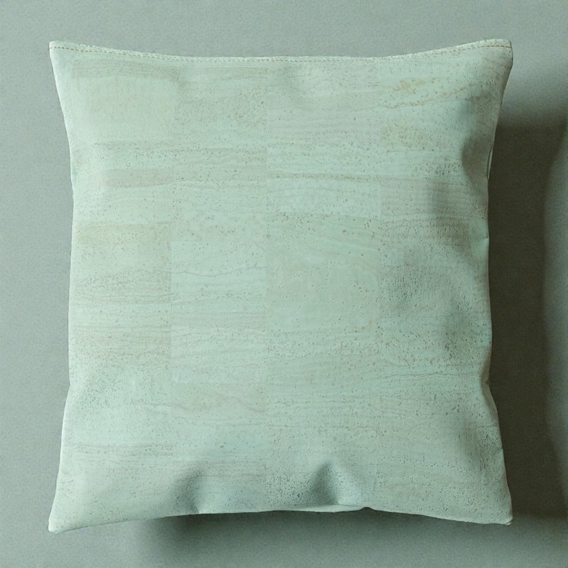 Cork Leather Cushion Cover (Mint Green) - Pillows & Cushions - Eco-Friendly Materials Green