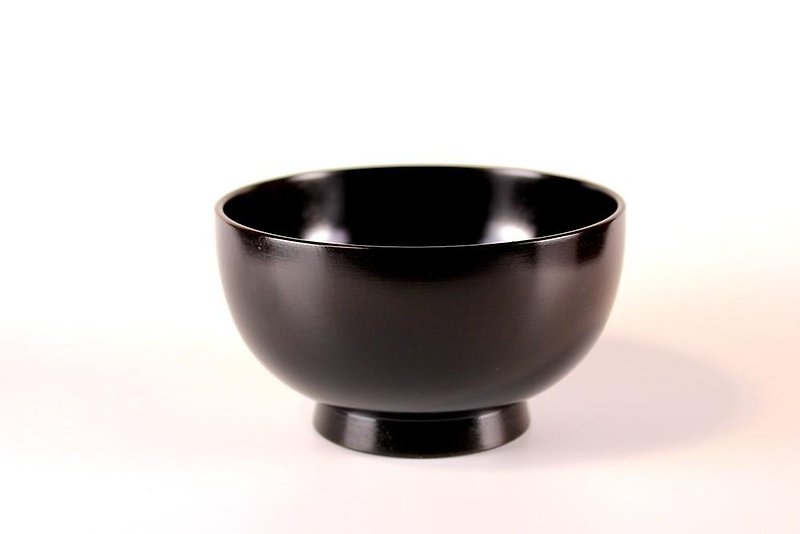 11.4cm cherry blossom bowl black slide - ถ้วยชาม - ไม้ สีดำ