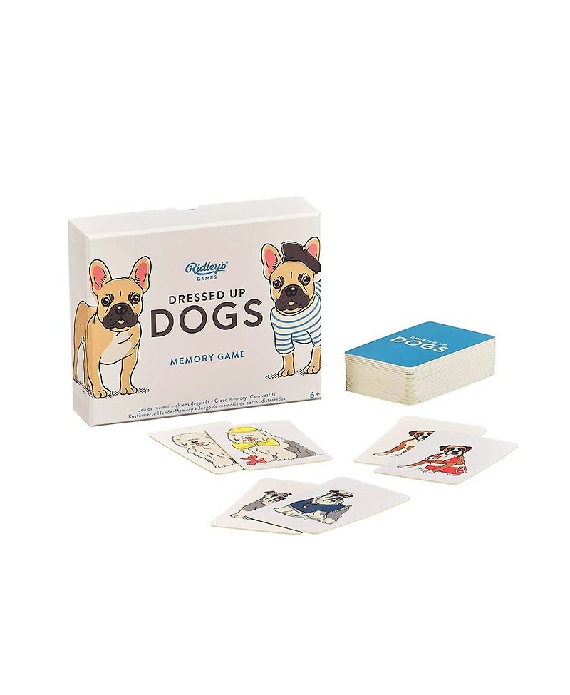 ブリティッシュワイルド＆ウルフとリドリーが共同で、犬好きのための楽しいメモリカードゲームセットを作成します - その他 - 紙 ブルー