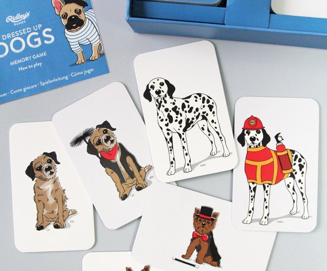 ブリティッシュワイルド ウルフとリドリーが共同で 犬好きのための楽しいメモリカードゲームセットを作成します ショップ Sussliving Pinkoi