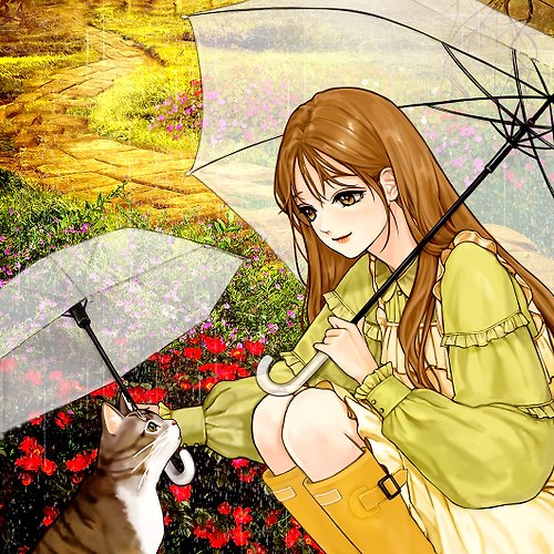 SHY GIFT SHOP The Cat and the Girl - rain (6Color)