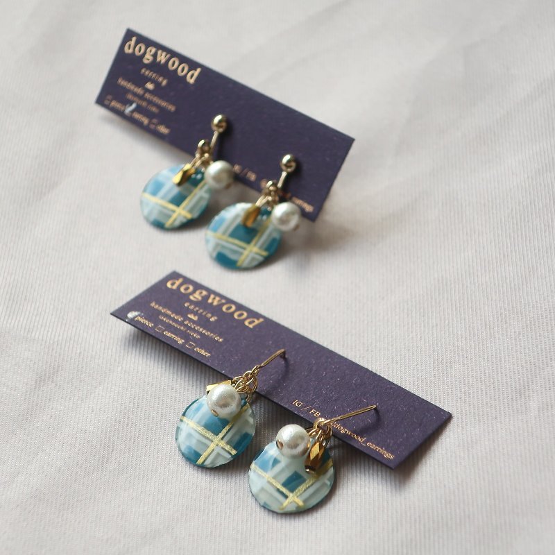 snow white - Earrings & Clip-ons - Acrylic Blue