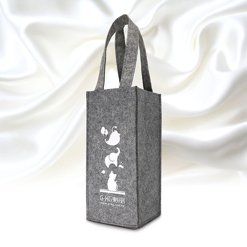 ZOO felt environmental protection bag - Handbags & Totes - Other Materials Gray