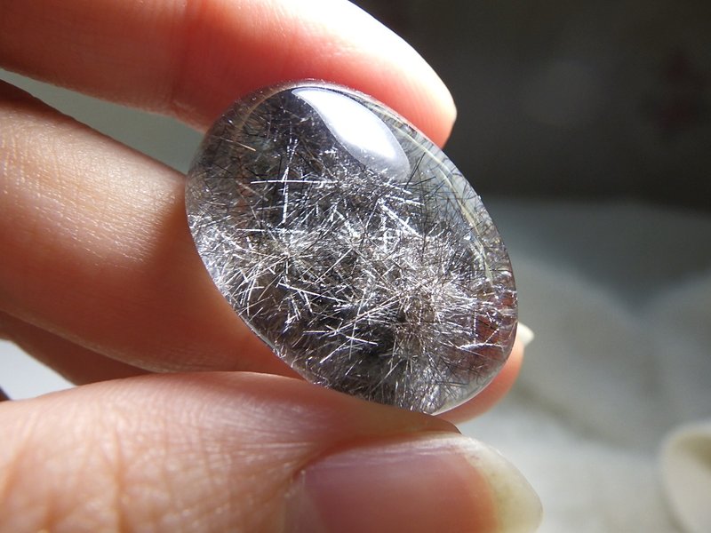 晶中晶直輝鉛鉍礦 裸石珍藏 Cosalite - 項鍊 - 水晶 灰色