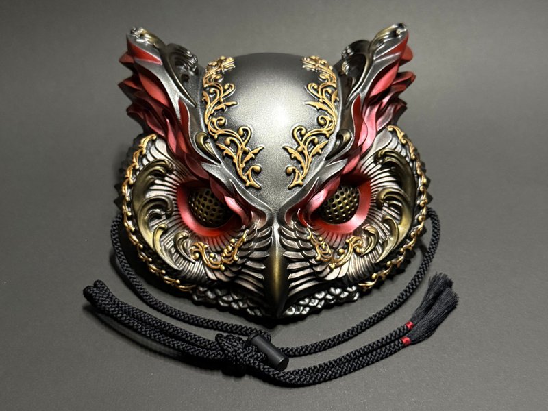 梟面Gothic Ver. ( Metal red ) - 口罩/口罩收納套 - 塑膠 紅色