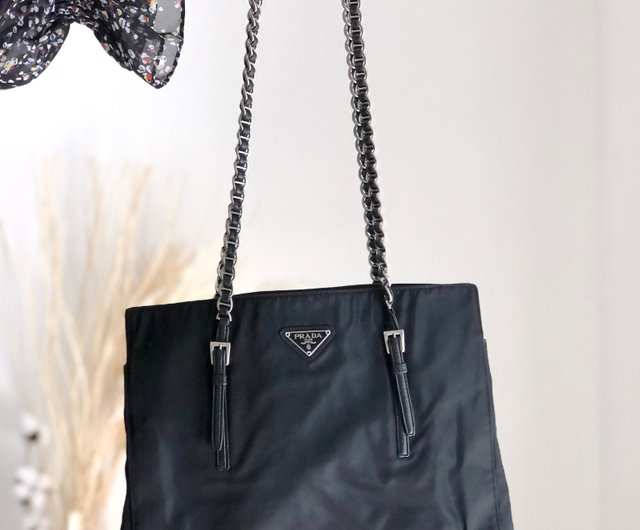 日本直送名牌中古包】PRADA プラダショルダーバッグブラック