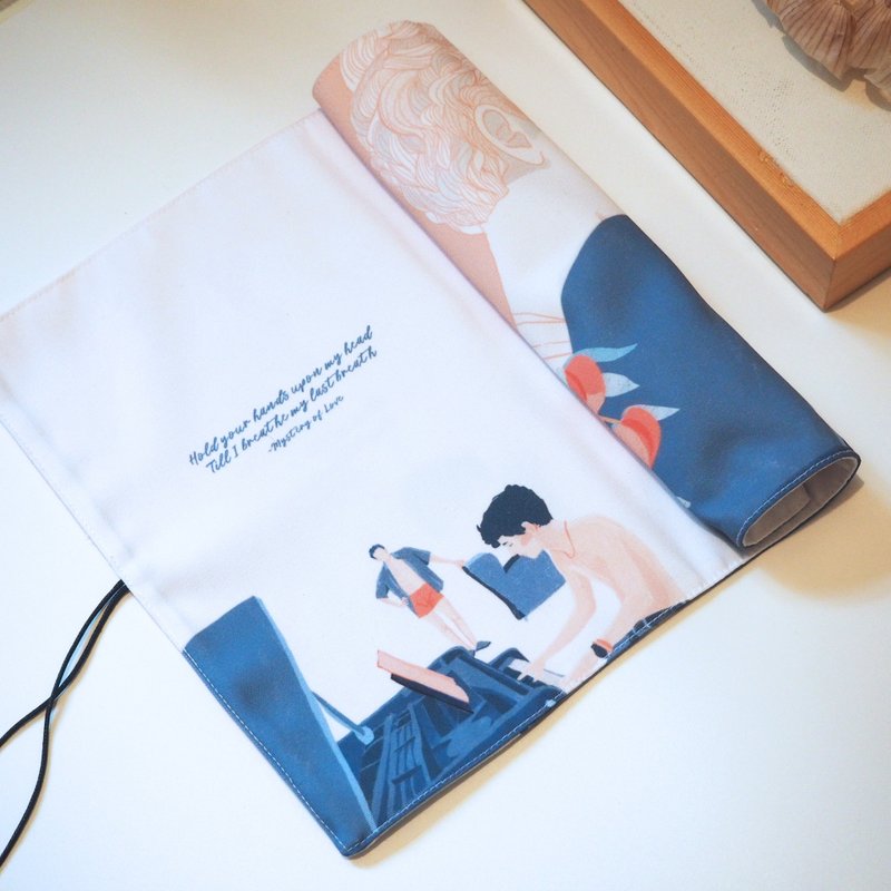 電影插畫筆捲/餐具收綿/收納墊 - Call Me By Your Name - 鉛筆盒/筆袋 - 聚酯纖維 粉紅色