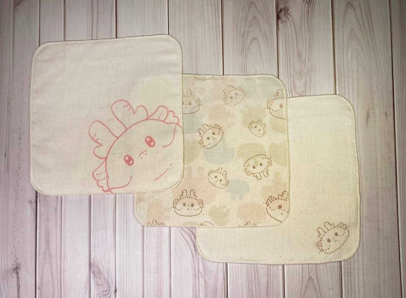 Gauze mini towel 3 pieces-Longjinhao-pink - Bibs - Cotton & Hemp 
