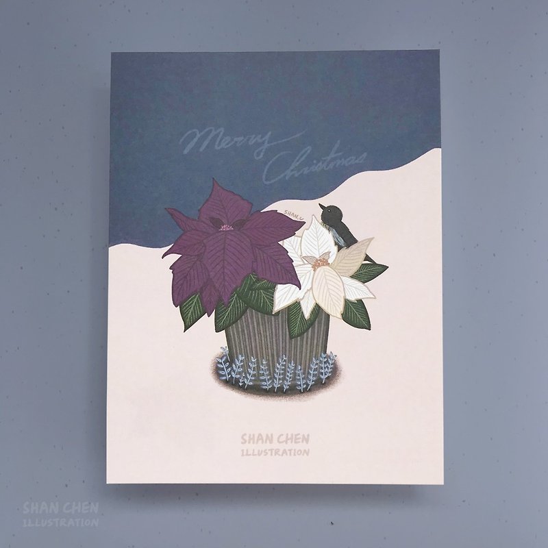 Blessing Series-Christmas | Illustration postcard - Cards & Postcards - Paper White