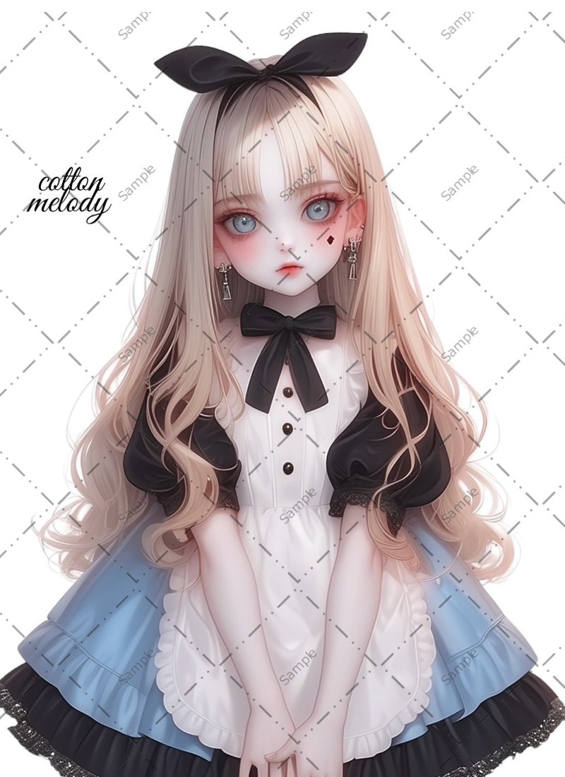 original sticker no.644 人物ステッカー オリジナルステッカー 人物ステッカー 女の子ステッカー オリジナル人物ステッカー - 貼紙 - 紙 