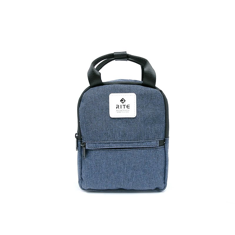 [RITE] Le Tour Series-Dual-use Mini Backpack-Deep Denim - กระเป๋าเป้สะพายหลัง - วัสดุกันนำ้ สีน้ำเงิน