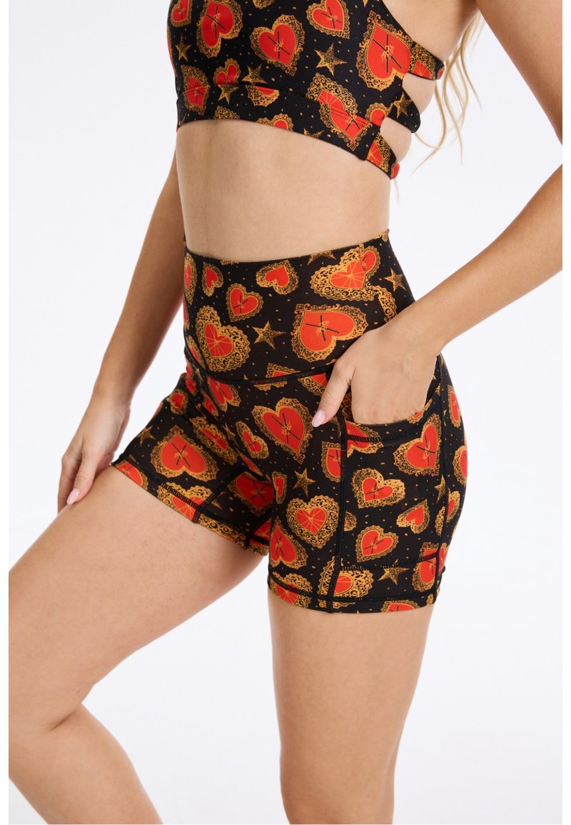 【SILVERWIND】特色跳動印花高強緊身褲速乾跑步健身瑜伽緊身褲 - 女運動褲/機能褲 - 環保材質 多色