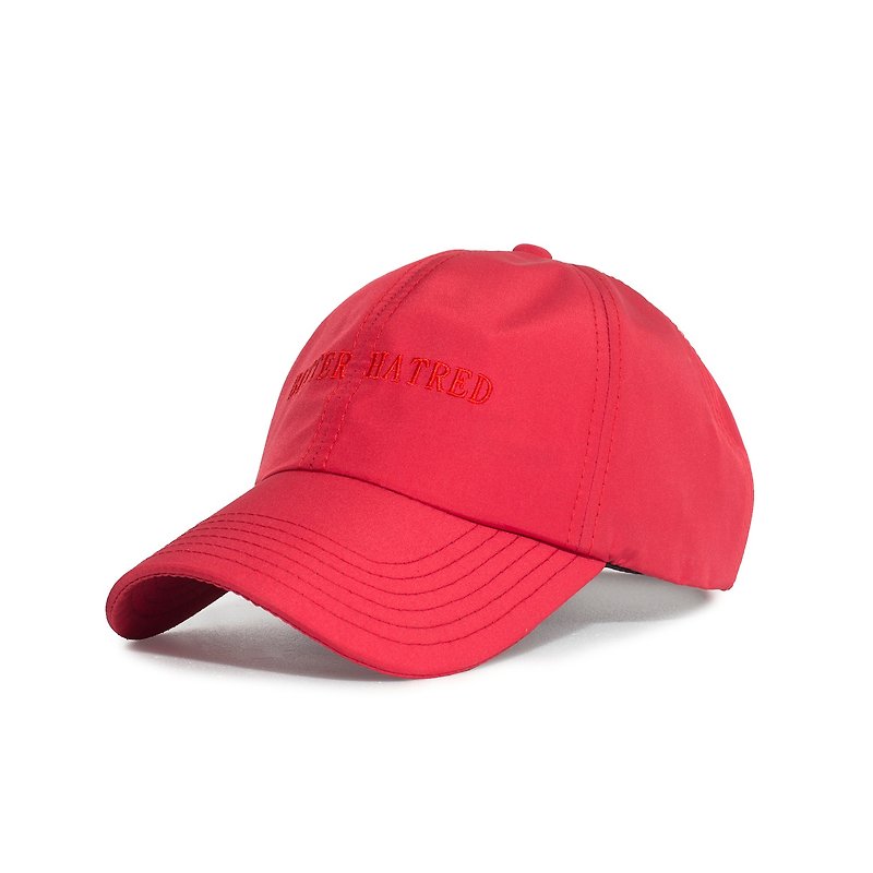 Recovery x Solo 聯名BITTER HATRED球帽 - 帽子 - 聚酯纖維 紅色