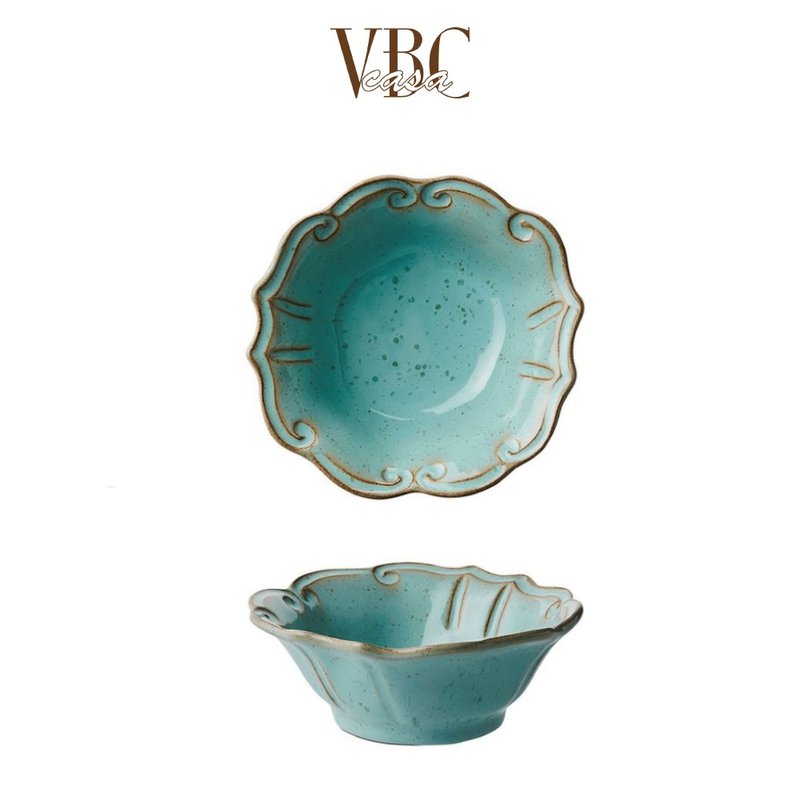 義大利VBC casa-FONDACO系列18cm麥片碗(蒂芬妮綠) - 碗 - 陶 綠色