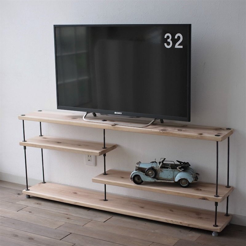 wood iron shelf 450*1000*225 Natural Color - Other Furniture - Wood Khaki
