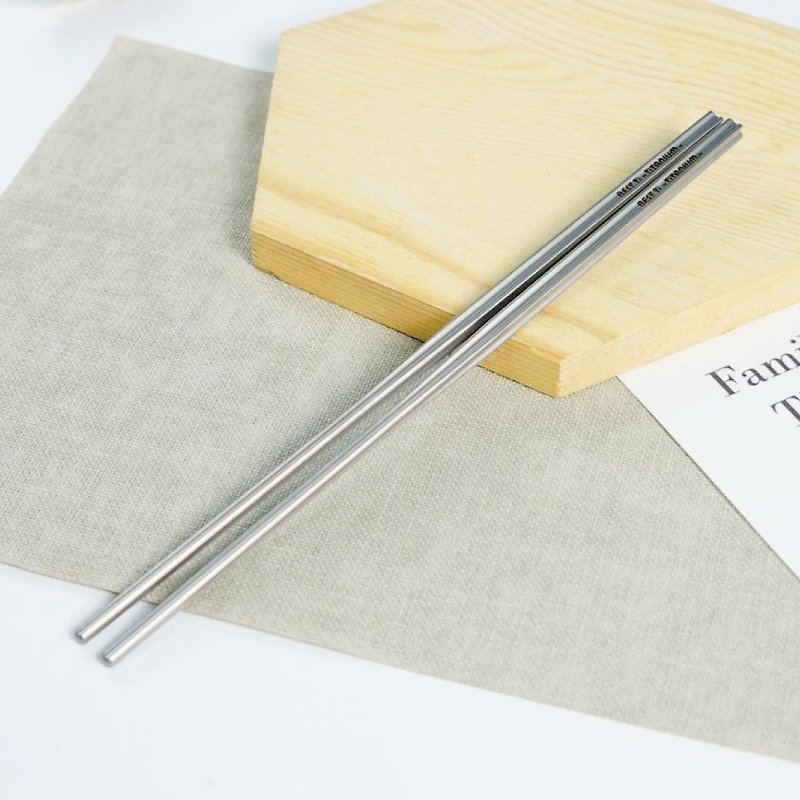 [BEST Ti] Pure titanium solid dart chopsticks, pure titanium chopsticks, solid chopsticks, environmentally friendly tableware exclusively sold - Chopsticks - Precious Metals Silver