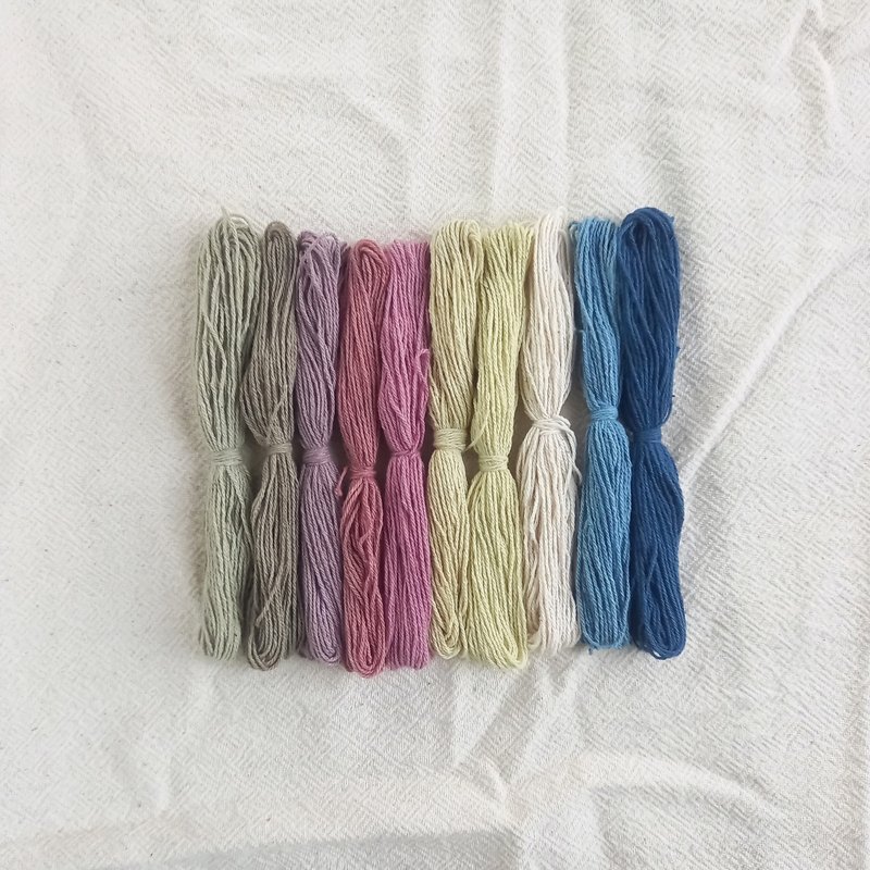 Thick thread/ flower lover embroidery color 12m x 10 colors/plant-dyed cotton thread thickness 1mm/ Embroidery thread, sashiko thread, cross stitch, wrapping, darning - เย็บปัก/ถักทอ/ใยขนแกะ - ผ้าฝ้าย/ผ้าลินิน หลากหลายสี