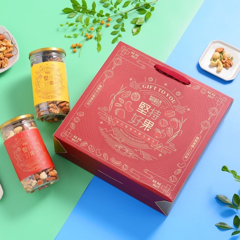 [Mid-Autumn Festival Gift Box] Stick to Good Fruits - Comprehensive Nuts + Sesame Cake - Nuts - Fresh Ingredients 