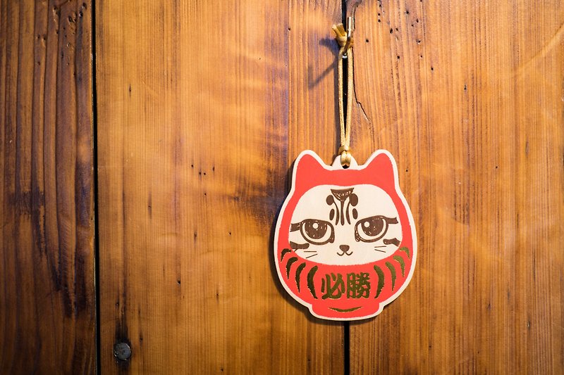 Wooden Postcard-Winning Cat - การ์ด/โปสการ์ด - ไม้ สีแดง