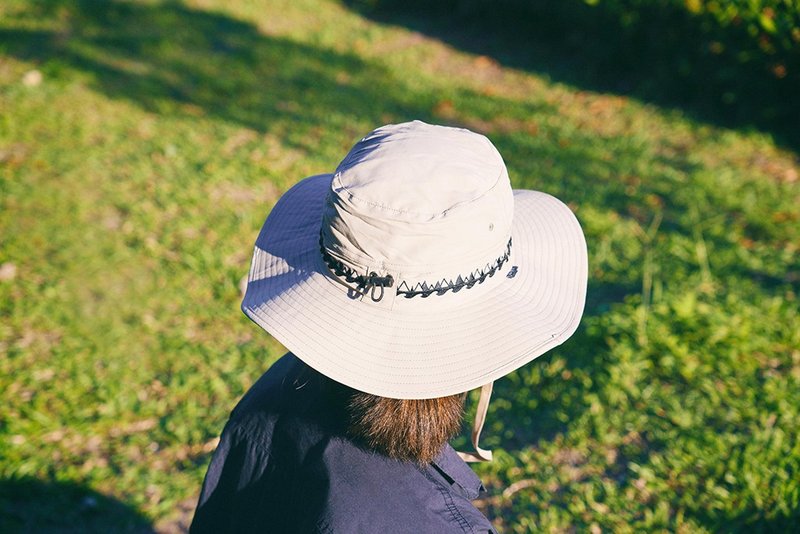 Uphill and down the sea functional sombrero - Khaki - Hats & Caps - Polyester Khaki