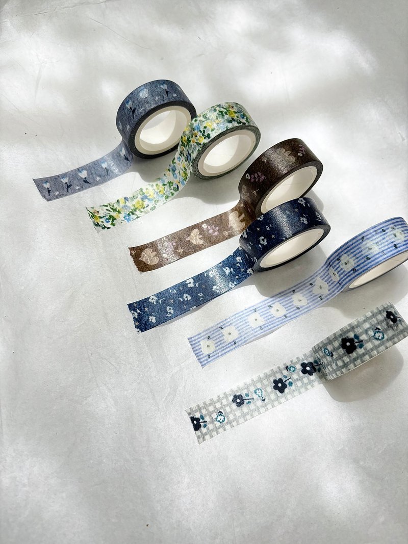 Deco tape / 1.5cm紙膠帶 (共6款) - 紙膠帶/和紙/PET - 紙 