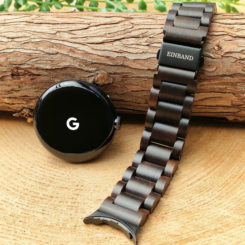 【木製バンド】EINBAND Google Pixel Watch 天然木 木のベルト【サンダルウッド】　Pixel Watch3 45mm対応不可 - 女錶 - 木頭 咖啡色