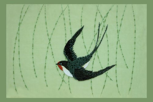 ailia DIY材料包/ 法式刺繡材料包/春燕
