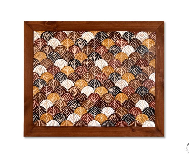 Buy Geometric Wall Art, Wood Wall Art, Large Wooden Mosaic, Dark Wall Decor  Online in India 