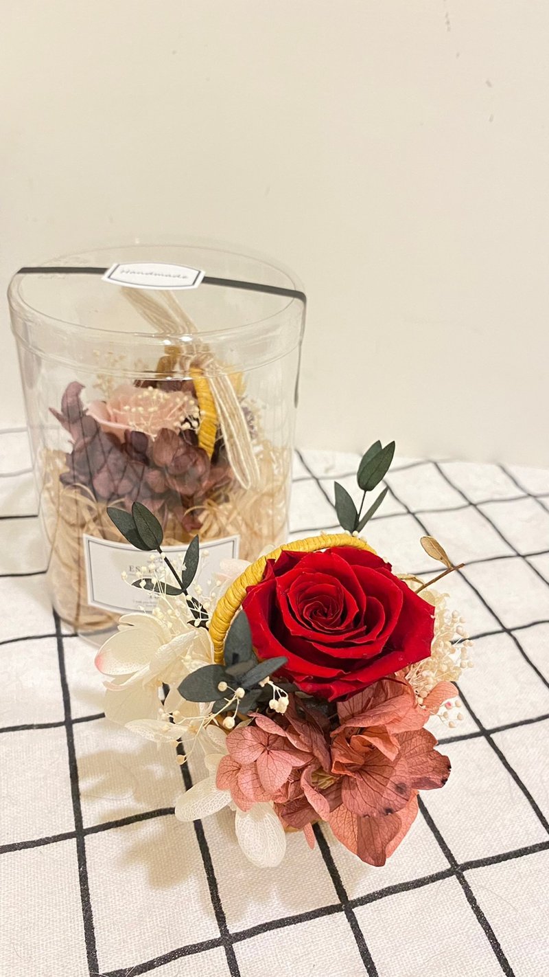 森系實驗室 永生花藍 永生花車掛 永生花吊飾 迷你花籃 - 吊飾/掛飾 - 植物．花 