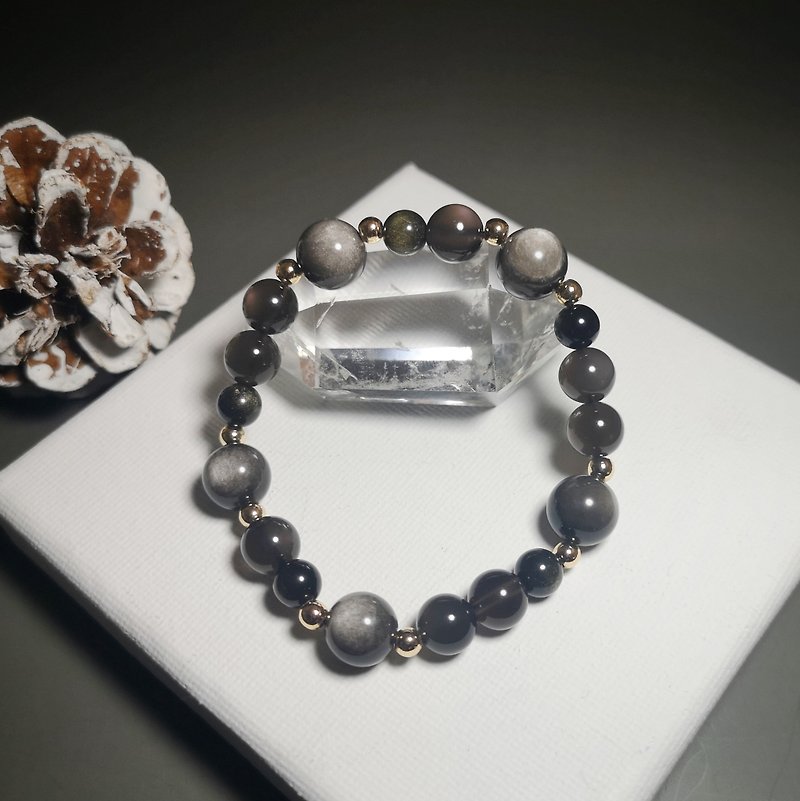 Obsidian  bracelet - Bracelets - Crystal Black