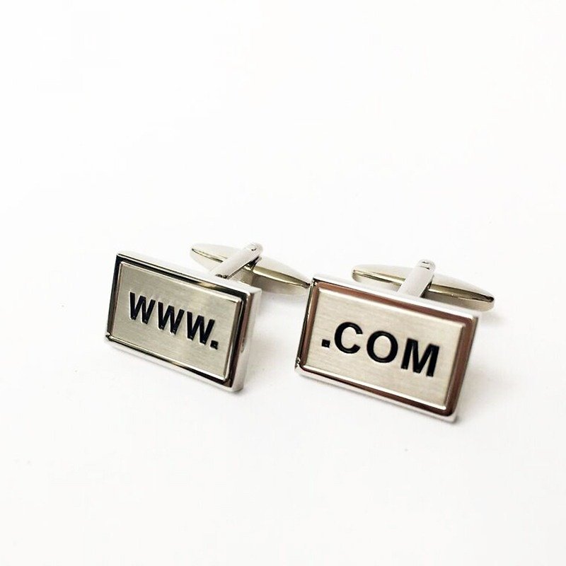 電腦 工程 "www.",".com" 袖扣 cufflink - 袖口鈕 - 其他金屬 