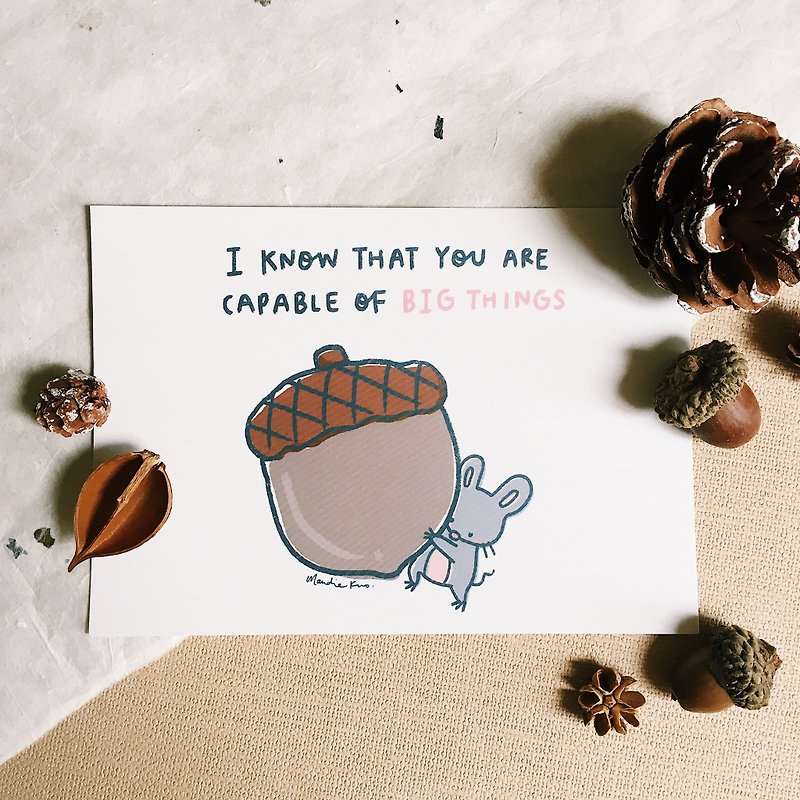 Big Things - Squeaky Postcard - การ์ด/โปสการ์ด - กระดาษ สีนำ้ตาล