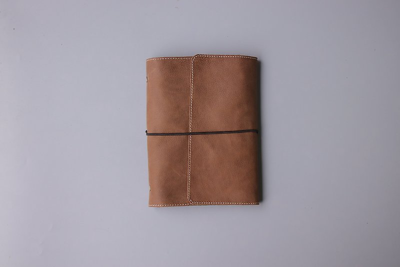 2019 leather hole clip million hand account | A5 | vintage brown | - Notebooks & Journals - Genuine Leather Brown