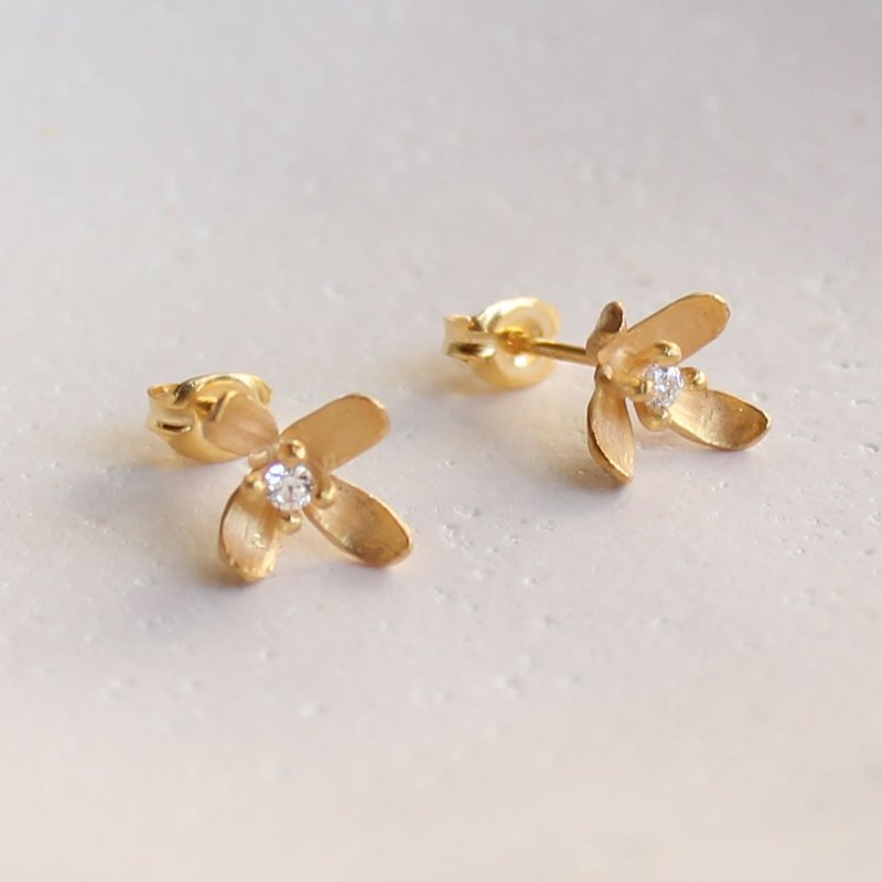 Jumpseed studs pierce - Earrings & Clip-ons - Precious Metals Gold