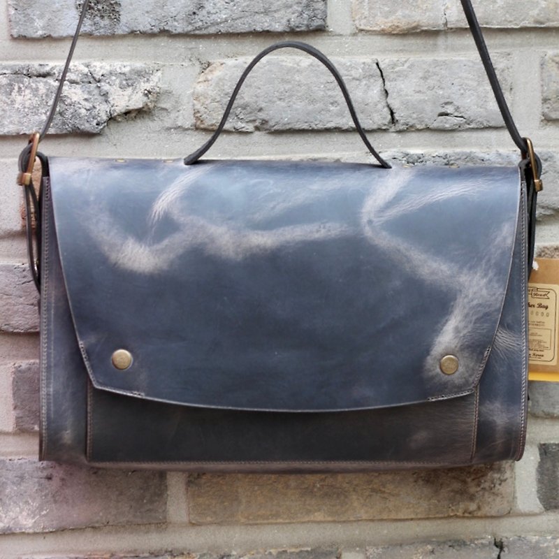 Leftroad Bag 21 - Wax Oxford Gray - Messenger Bags & Sling Bags - Copper & Brass Gray