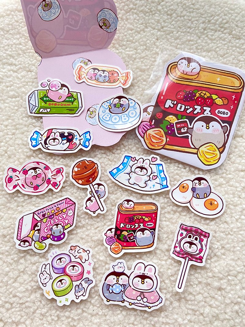 A Little Sweet Candy Series I Sticker Pack I - สติกเกอร์ - พลาสติก สึชมพู