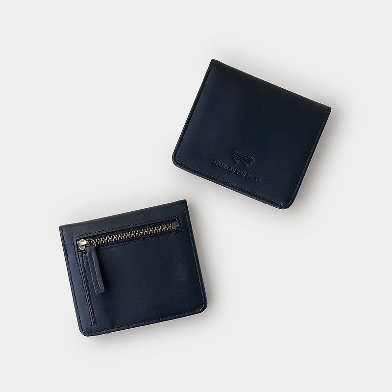 pinsel mini wallet : black - กระเป๋าสตางค์ - หนังแท้ สีดำ