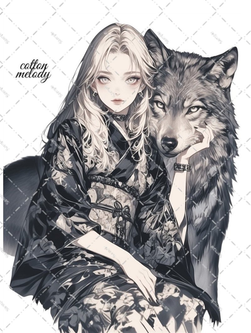 original sticker no.6409 人物ステッカー オリジナルステッカー 人物ステッカー 女の子ステッカー オリジナル人物ステッカー - 貼紙 - 紙 