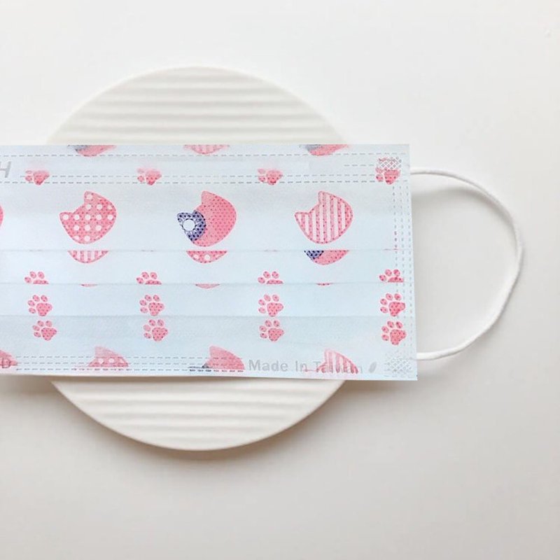 [Shanghao Biomedical] Flag Cat_Medical Mask/Parent-child Style/5 Packs/MD Double Stamp - หน้ากาก - วัสดุอื่นๆ ขาว