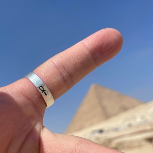 古代エジプト アンク エジプト十字 リング 指輪 ヒエログリフ 象形文字 426 エジプト アンク エジプト十字 エジプトクロス KEY OF LIFE シルバー