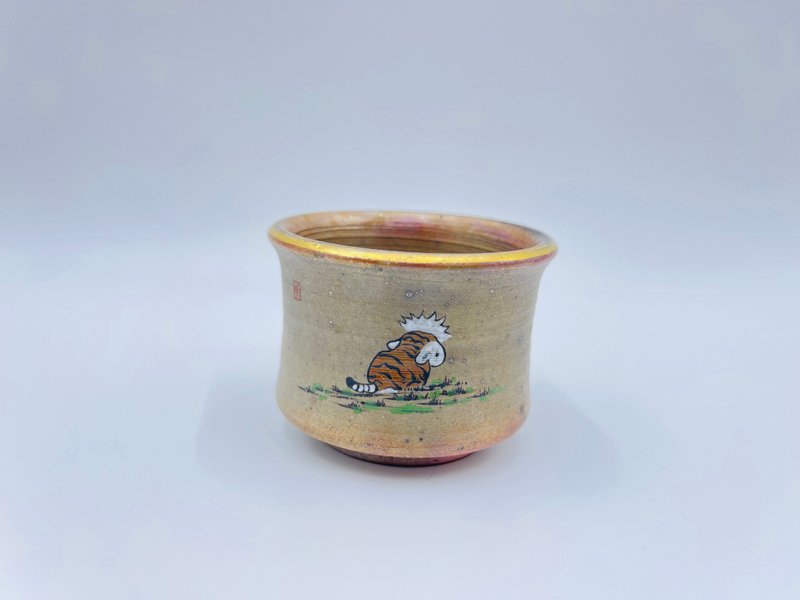 柴燒手繪杯 - 茶壺/茶杯/茶具 - 陶 白色