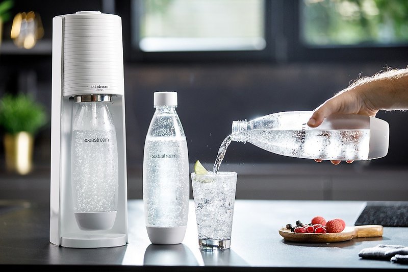 British sodastreamTERRA automatic bottle-locking sparkling water machine-white - เครื่องใช้ไฟฟ้าในครัว - โลหะ ขาว