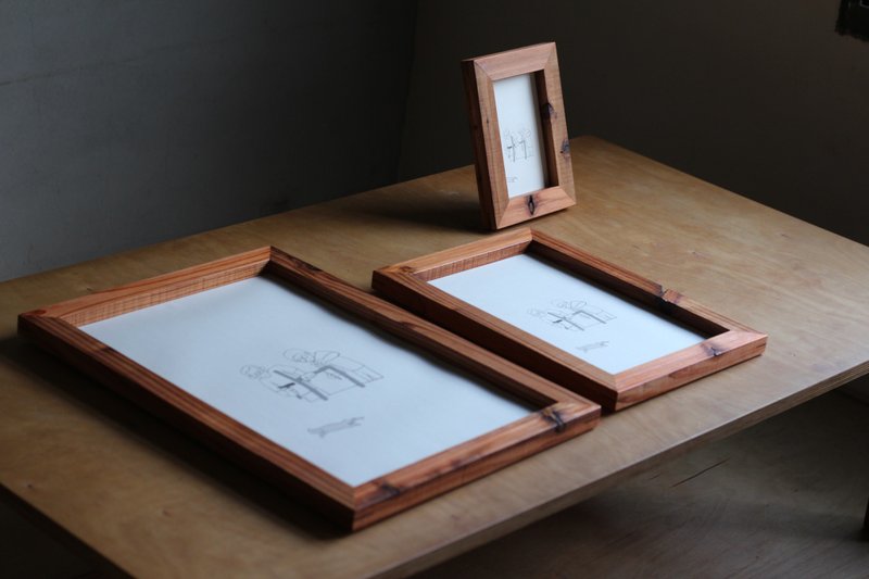 Cryptomeria photo frame/picture frame_right angle frame_can be customized - กรอบรูป - ไม้ 