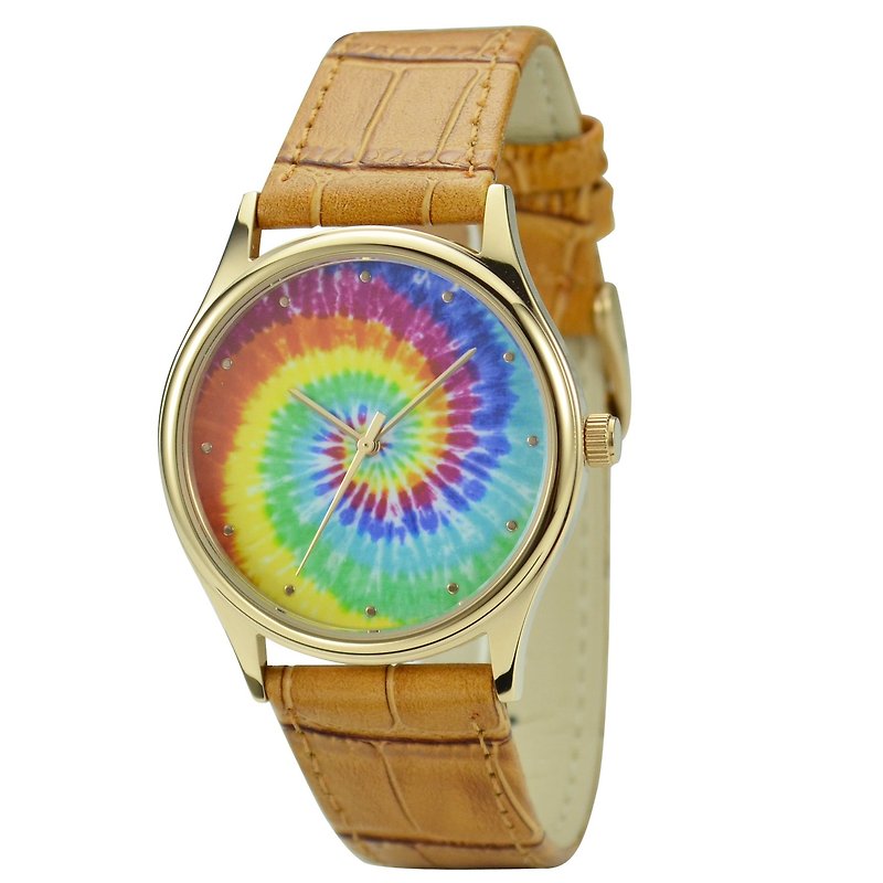Tie Dye Pattern Watch Unisex Free shipping worldwide - นาฬิกาผู้หญิง - โลหะ หลากหลายสี