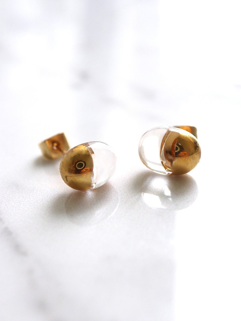 PILLOLA stud earrings - Clean - ต่างหู - แก้ว สีใส