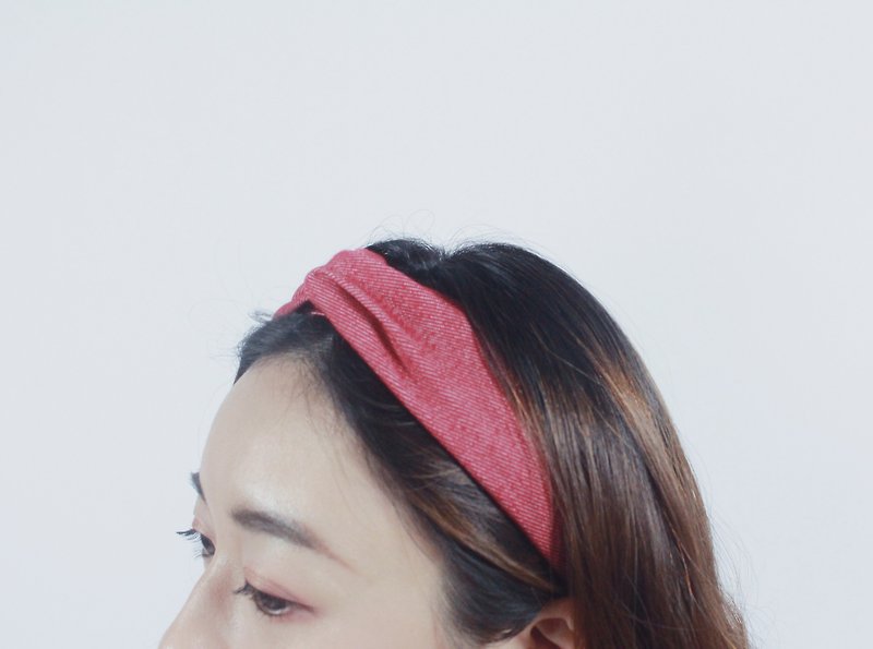 Bubble Queen's Headband - Red - เครื่องประดับผม - ผ้าฝ้าย/ผ้าลินิน สีแดง